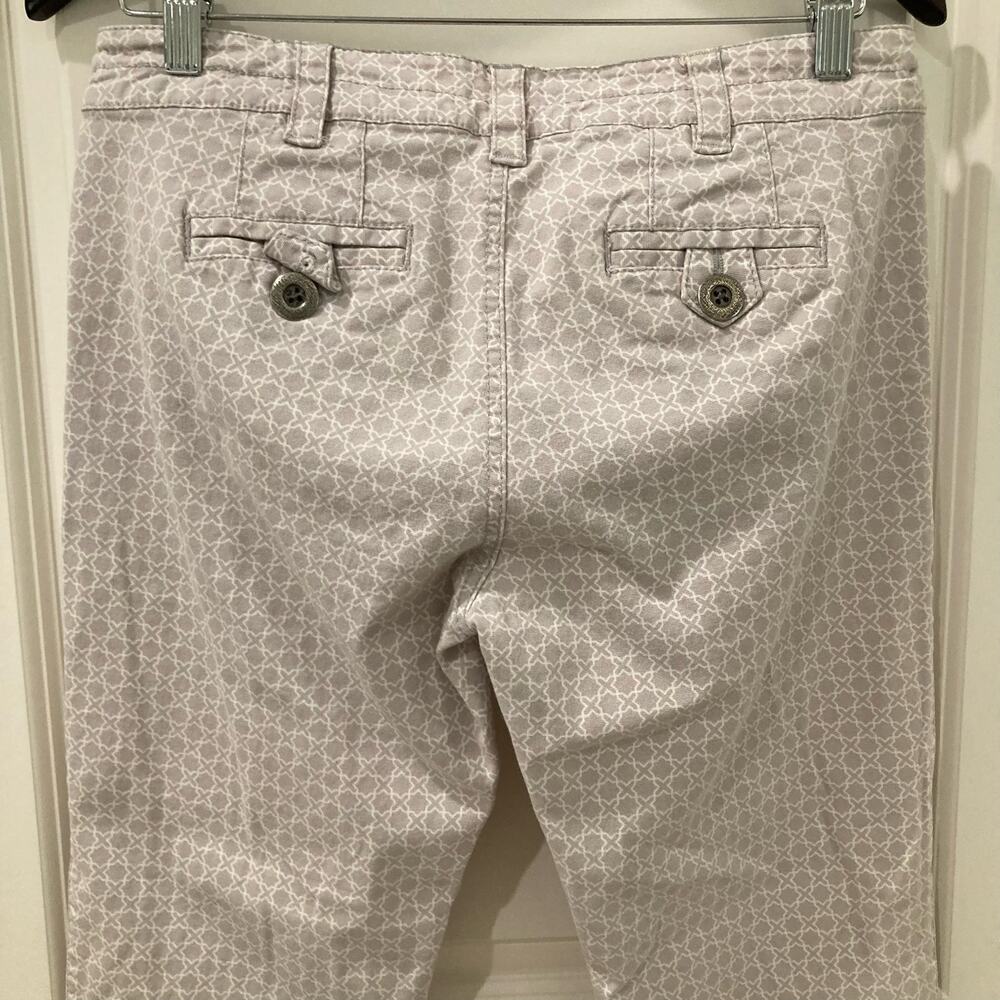 Anthropologie Idra Lilac Patterned Cropped Pants Size 6 - Picture 9 of 12